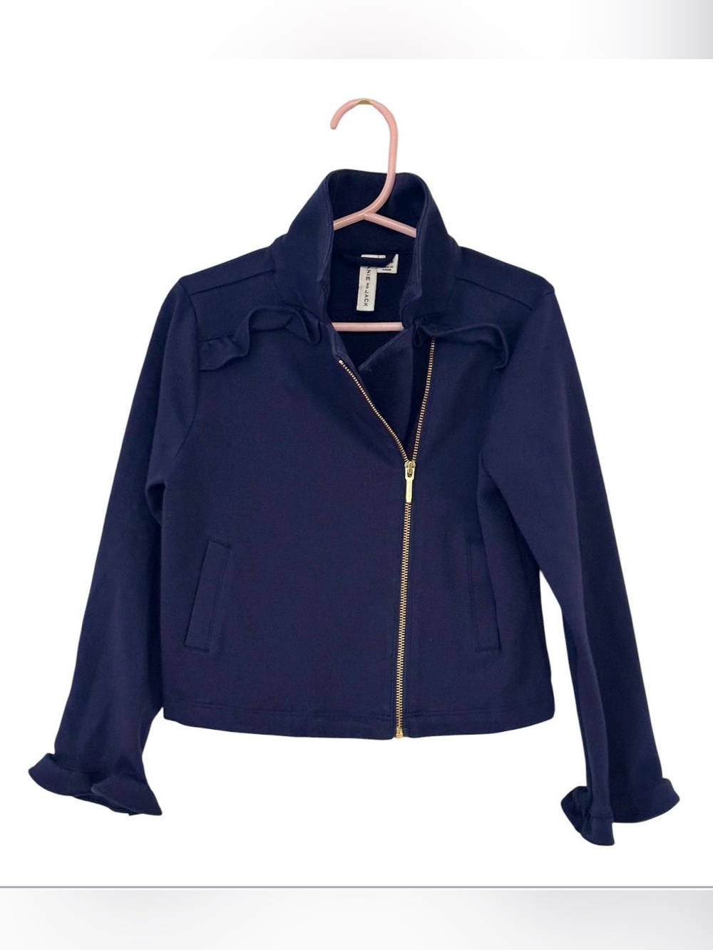 Janie and Jack Girls Navy Lightweight Sweater Jacket Size 5-6